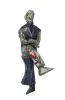 Product image 2 of the product “Seated Man on stool, 140cm height, sculpture from upcyceled oil barrel. ”